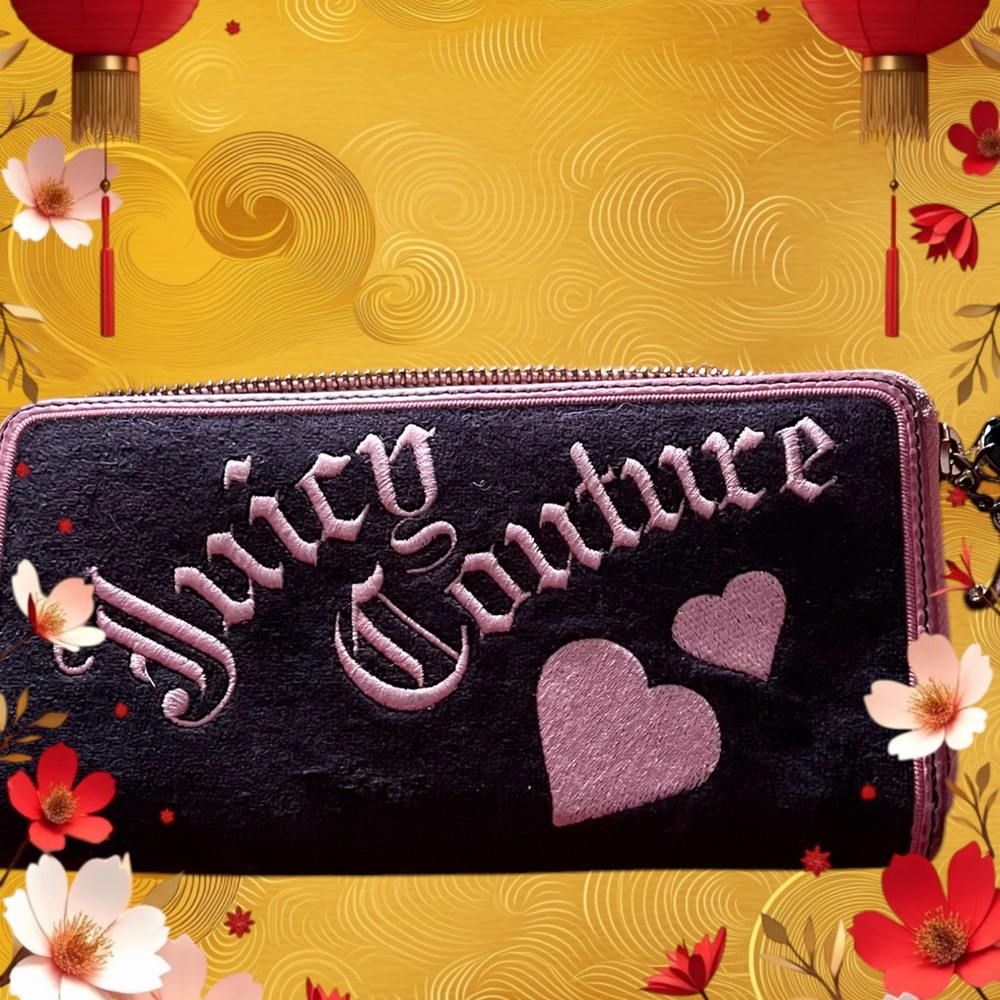 Juicy Couture Black and Pink Women's Bag